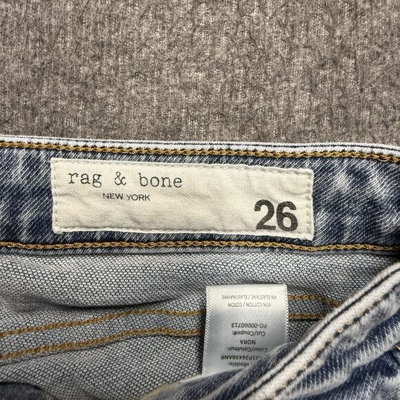 Rag & Bone Dre Low Rise Slim Boyfriend Jeans Womens 26 (30x29) Blue Stretch - Picture 2 of 9